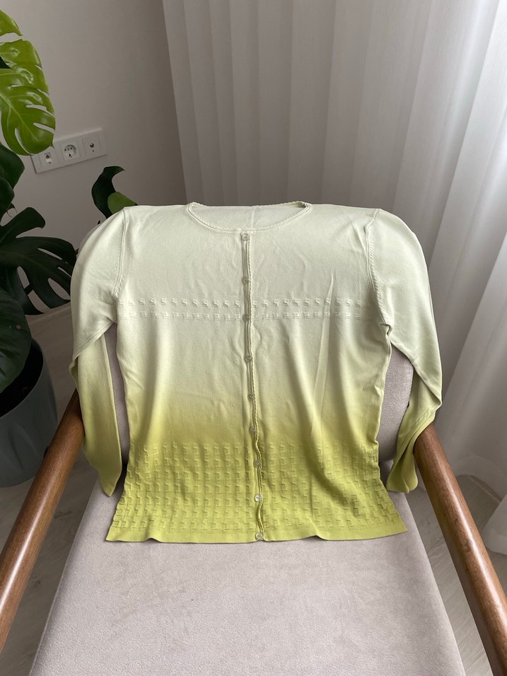 yeşil ince hırka - Görsel 3