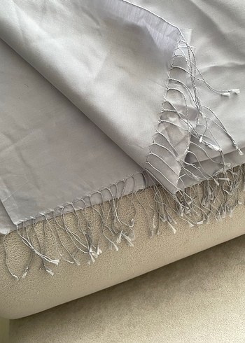 bus gri İpek Dokulu Şal - Görsel 3