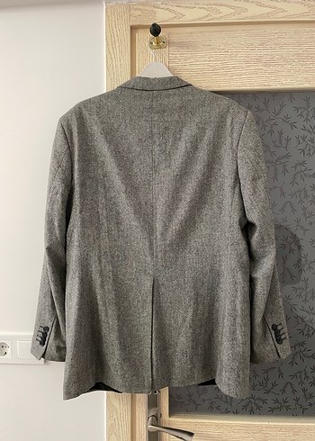 Gri Erkek Ceket, Düğmeli, Normal Boy - Görsel 5