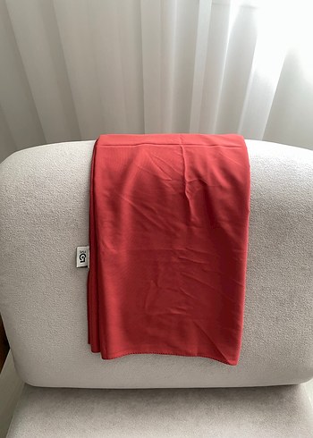 Kiremit rengi şifon şal - Görsel 2