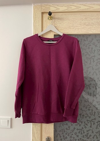 Bordo Kadın Sweatshirt - Görsel 4
