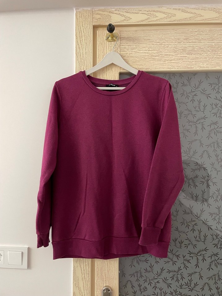 Bordo Kadın Sweatshirt - Görsel 4