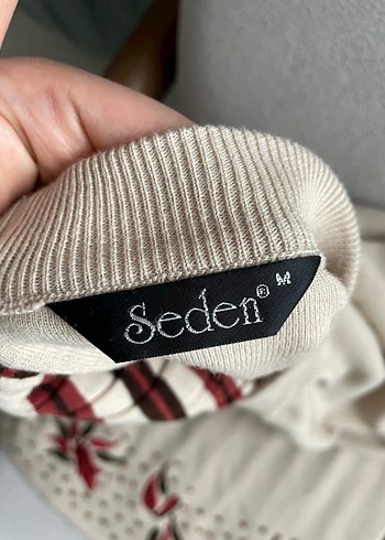 Nakışlı Pilili Bohem Midi Triko Etek - Görsel 5