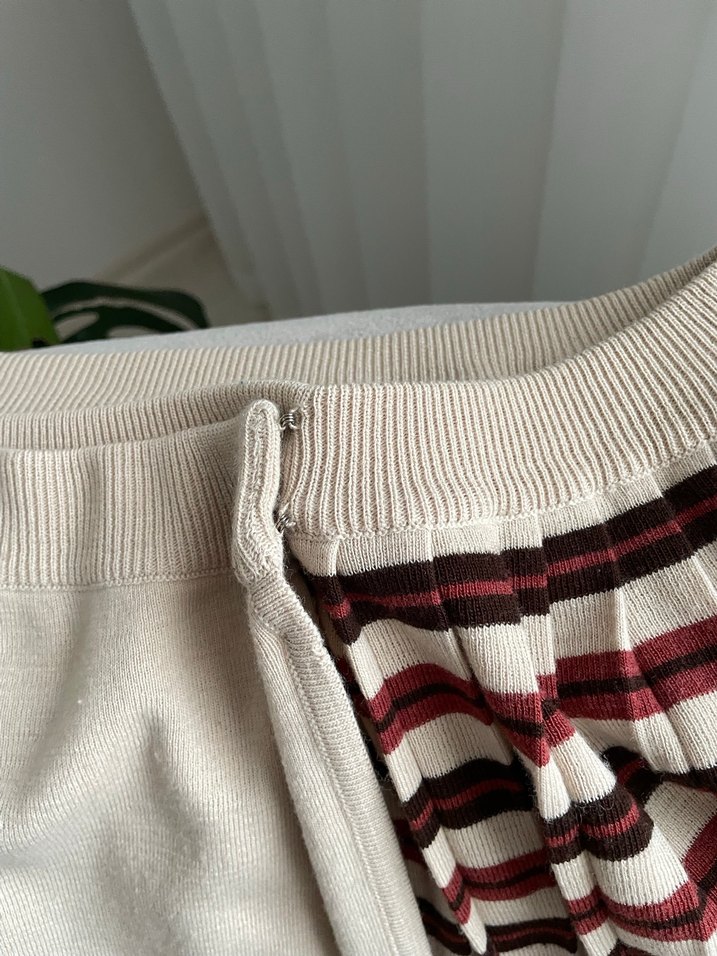 Nakışlı Pilili Bohem Midi Triko Etek - Görsel 4