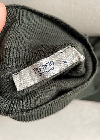 Haki Boğazlı erkek Kazak - Görsel 4