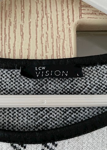 Gri Kareli Uzun Kollu Kadın Kazak - Görsel 4