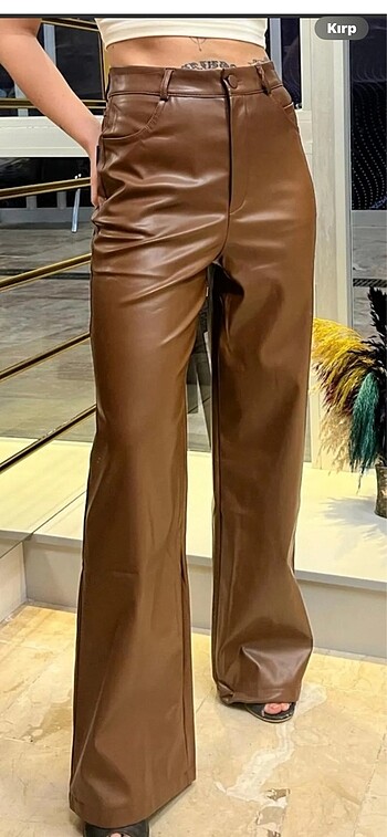 Bershka deri pantolon