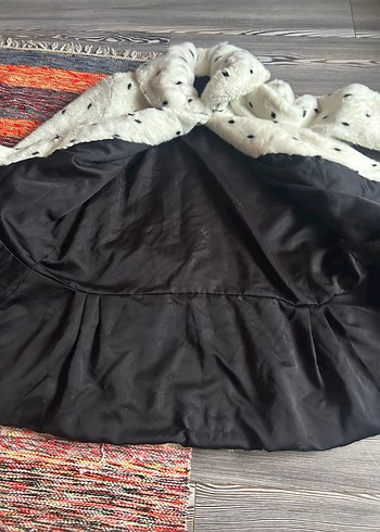 Kadın Puantiyeli Uzun Yapay Kürk Mont - Görsel 5