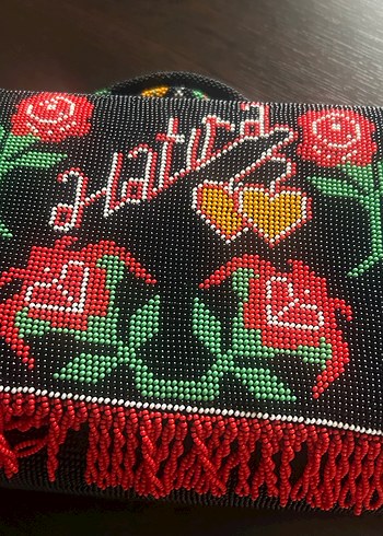 Boncuk İşlemeli Bohem Kadın Örgü Çanta - Görsel 6