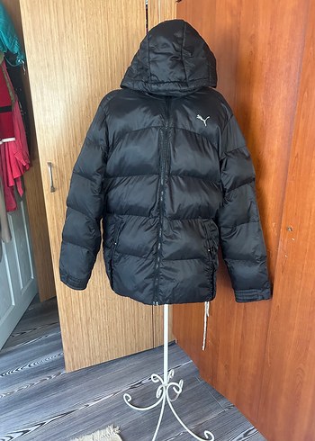 Puma Erkek Siyah Kapüşonlu Fermuarlı Mont