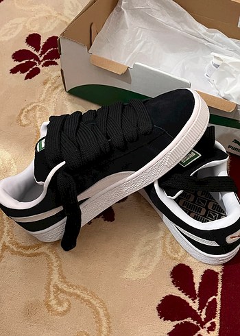 41 Beden Puma Siyah Platform Spor Ayakkabı suede xl