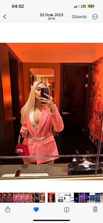 Pembe blazer ceket