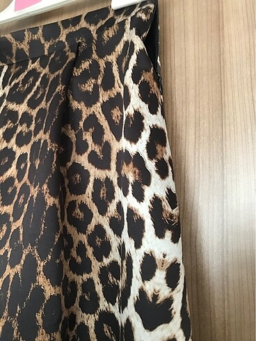 36 Beden Koton marka leopar saten etek