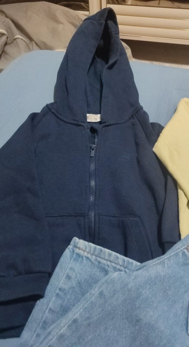 Kapüşonlu Bebek Erkek Kot Takımı - Görsel 2