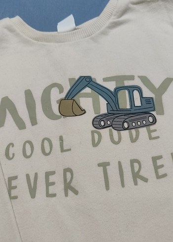 Pamuklu Erkek Çocuk Beyaz Baskılı Sweatshirt - Görsel 2