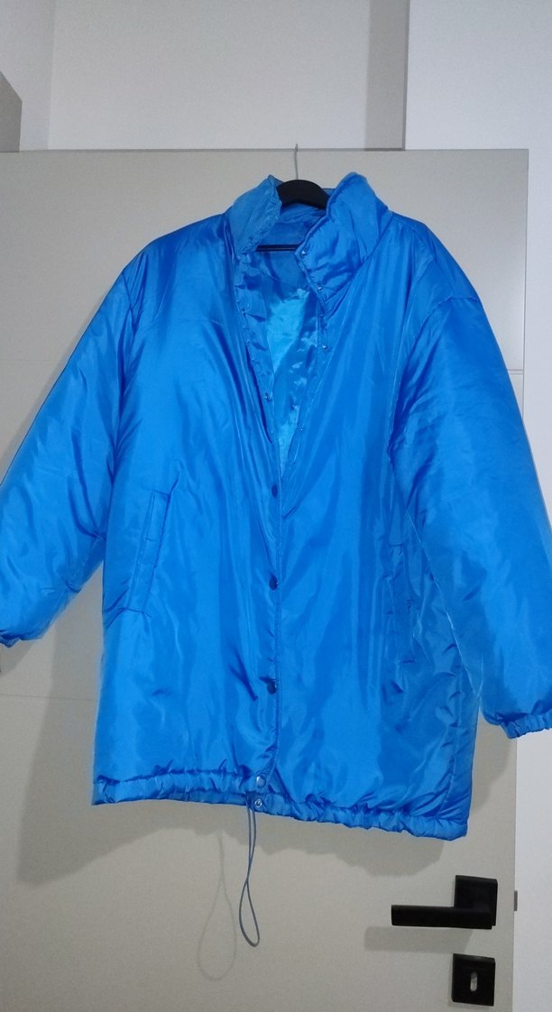 Mavi Düğmeli Kadın Kışlık Ceket - Görsel 2