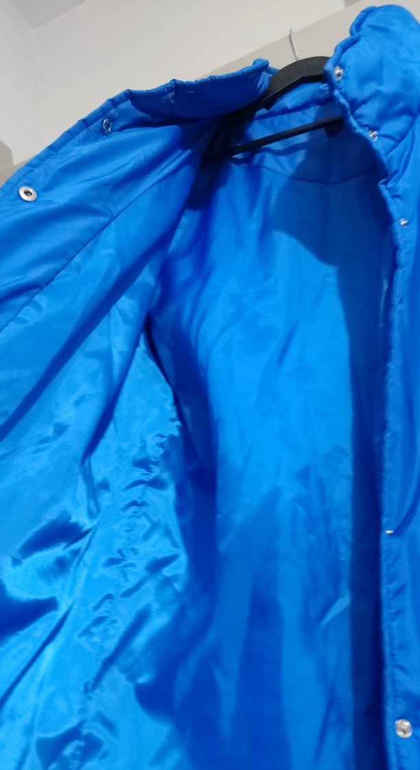 Mavi Düğmeli Kadın Kışlık Ceket - Görsel 4