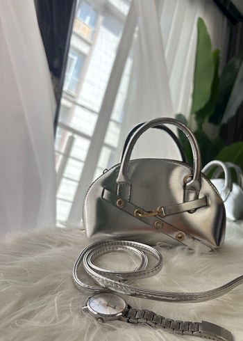 Diğer Modern Gumus Mini Canta