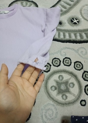 LCW Girls Mor Uzun Kollu Basic Tişört - Görsel 3