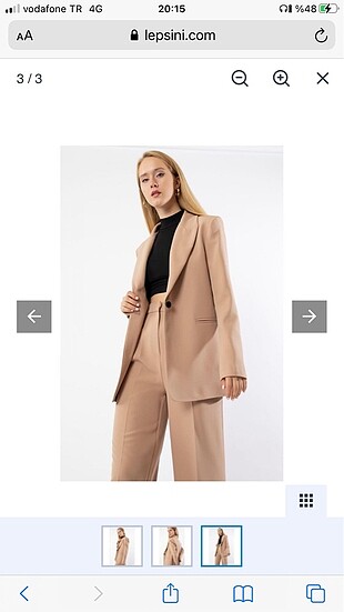 Sütlü kahve krep pantolon blazer takım