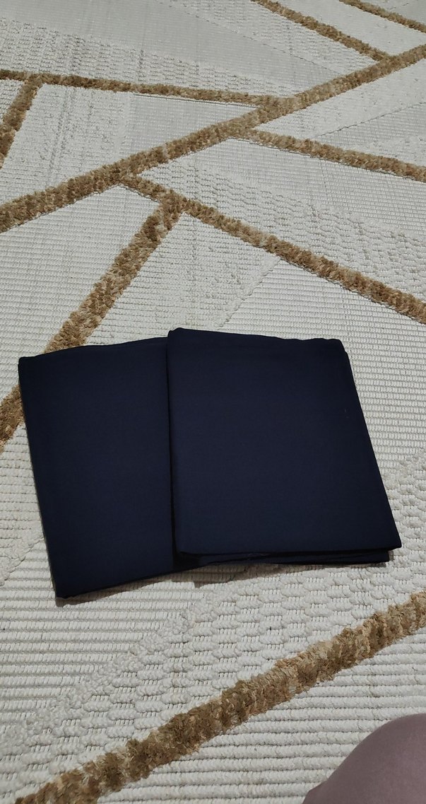 pamuk vual şal lacivert - Görsel 2