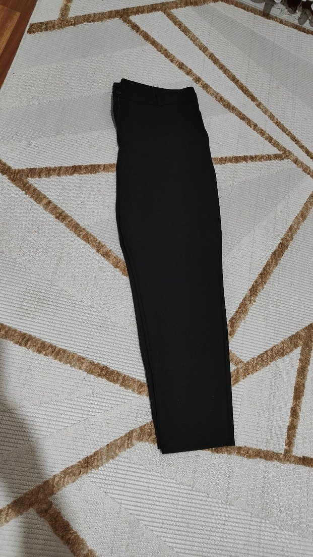 Kadın Siyah Kumaş Pantolon - Görsel 2