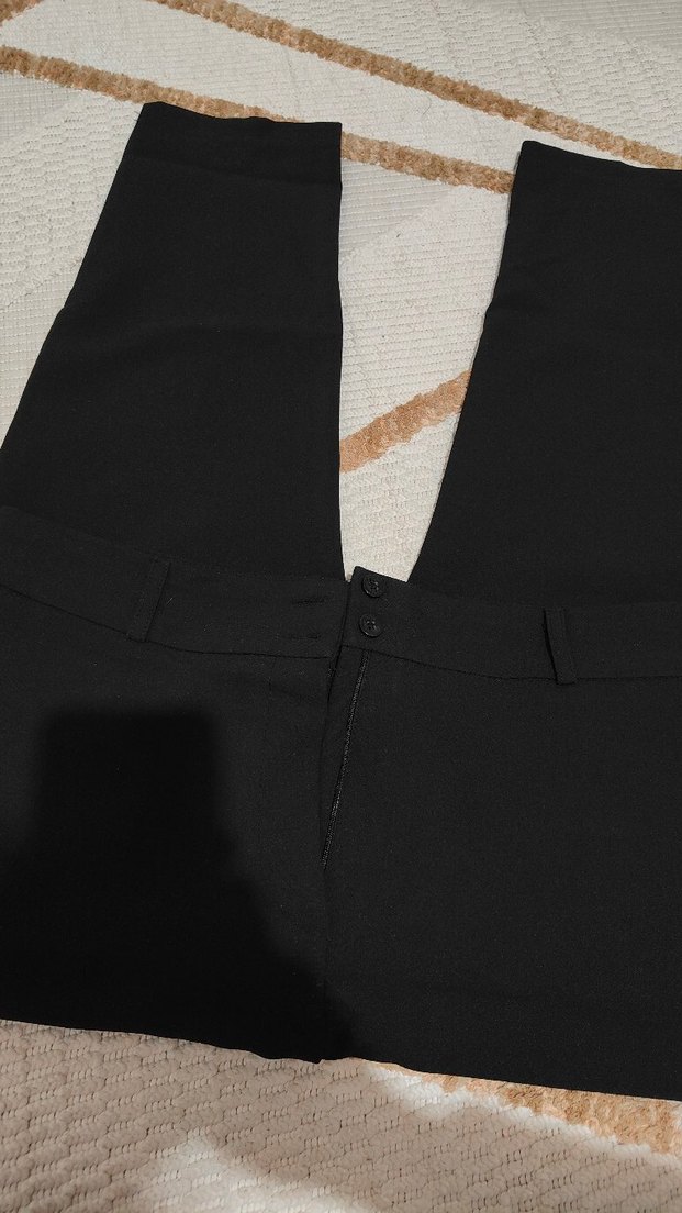 Kadın Siyah Kumaş Pantolon - Görsel 3
