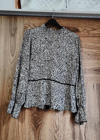 Uzun Kollu Zebra Desenli ADL marka Bluz - Görsel 2