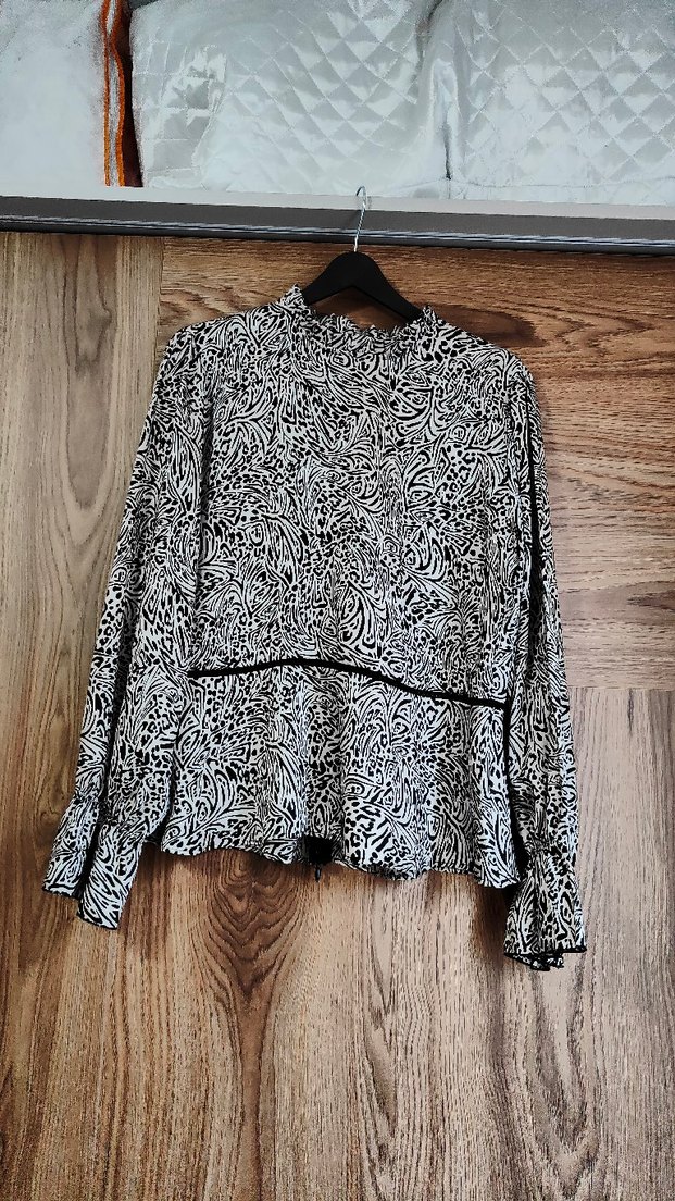 Uzun Kollu Zebra Desenli ADL marka Bluz - Görsel 2