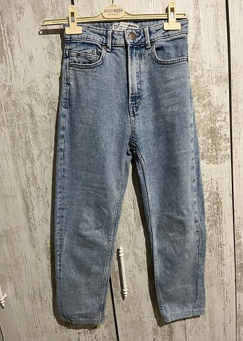 Stradivarius Acik Mavi Yuksek Bel Denim Jean