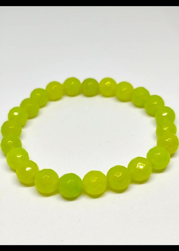 Accessorize  Canli Limon Yesili Boncuklu Jade Bileklik