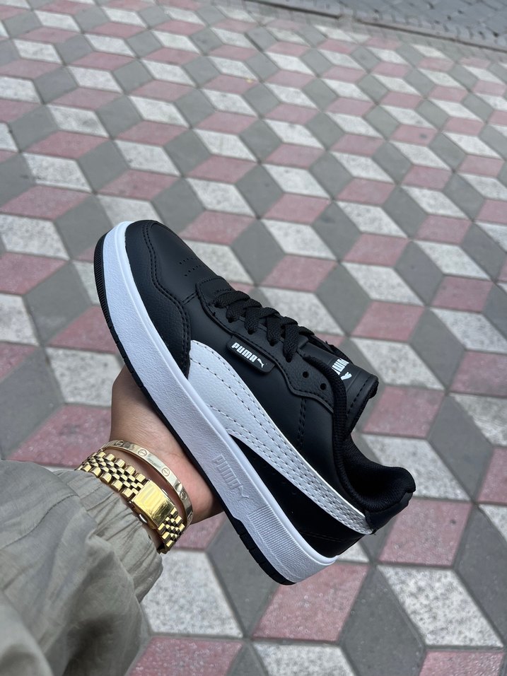 Puma Beyaz Siyah Spor Ayakkabı 36-44 aralıgı — görsel 3/4
