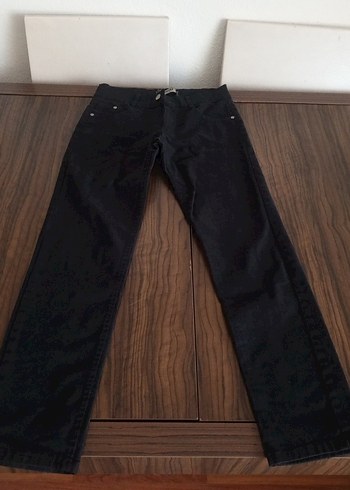 Diğer Siyah Duz Kesim Denim Pantolon