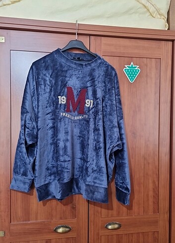 KADIN MAVİ SWEATSHIRT 