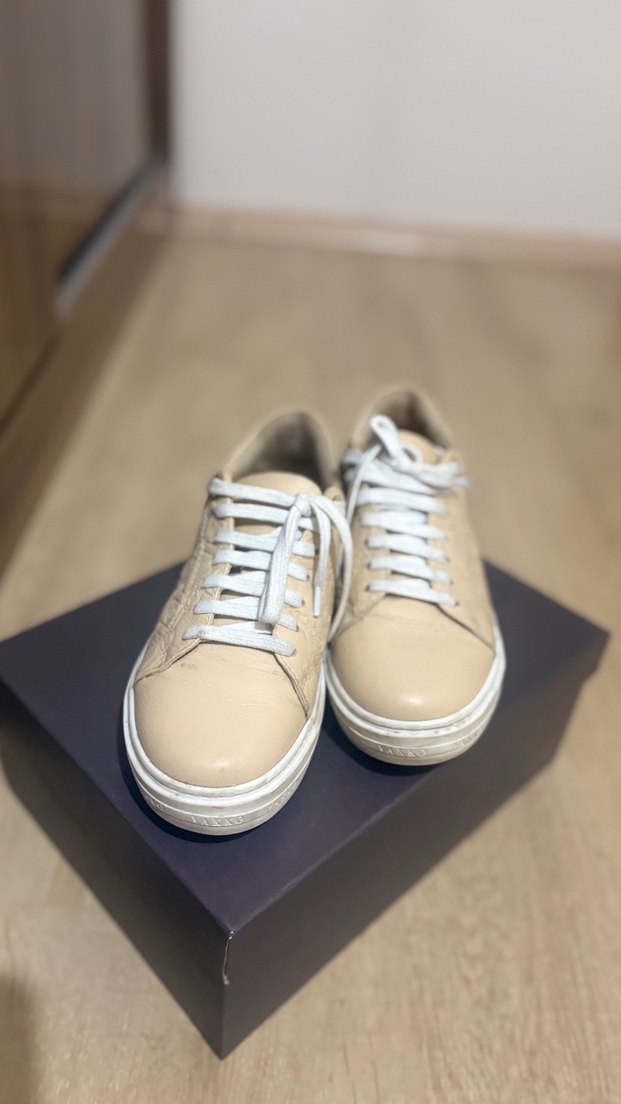 VAKKO ORJİNAL Bej Deri Sneaker — görsel 3/12
