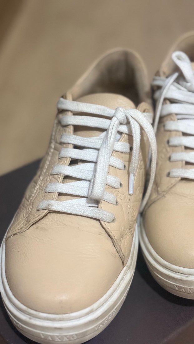 VAKKO ORJİNAL Bej Deri Sneaker — görsel 4/12
