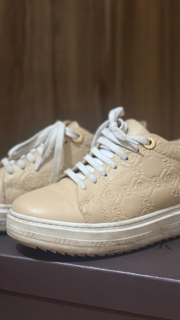 VAKKO ORJİNAL Bej Deri Sneaker — görsel 6/12