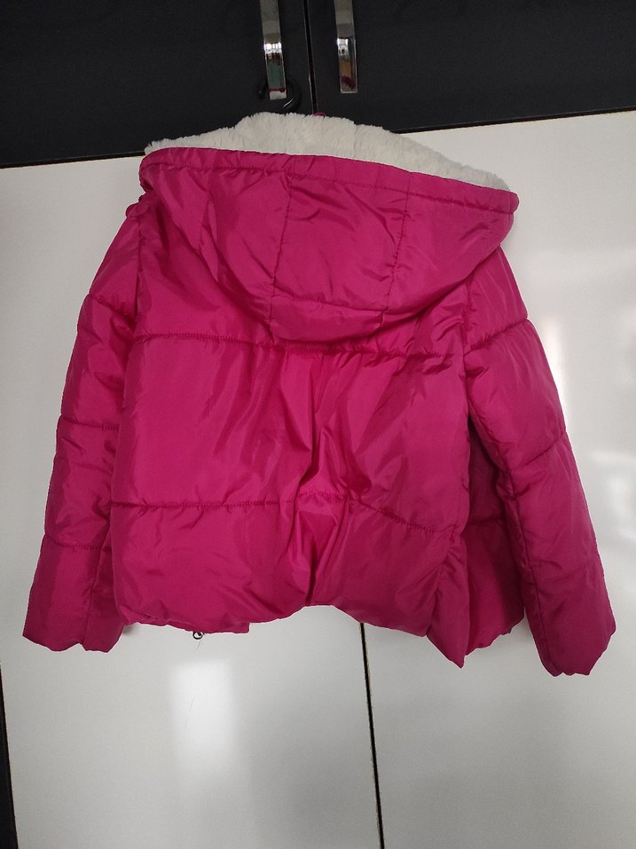 Fermuarlı Pembe çocuk Kışlık Mont - Görsel 3