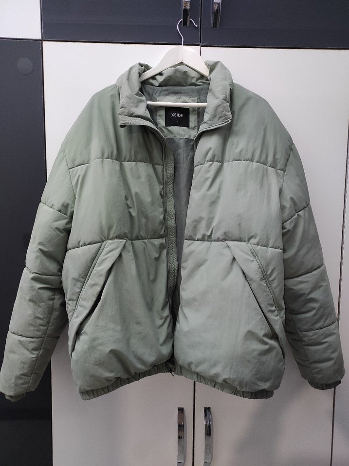 açık yesil erkek Kışlık  Mont - Görsel 3