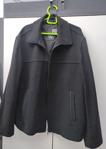 Erkek Siyah Fermuarlı Midi Ceket - Görsel 3