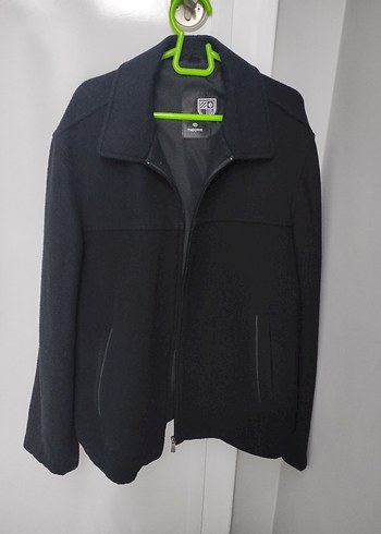 Erkek Siyah Fermuarlı Midi Ceket - Görsel 2