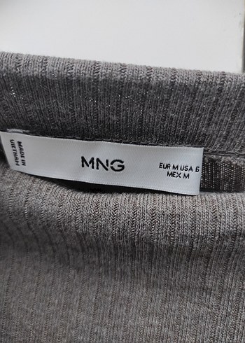 Gri Uzun Kollu Mini penye Elbise - Görsel 2