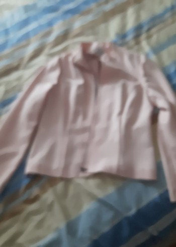Aker Acik Pembe Duz Kesim Kadin Ceket