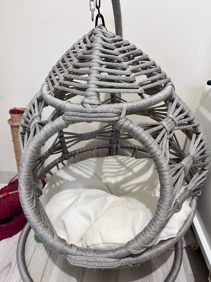 Gri Hasır Kedi Salıncağı - Görsel 2