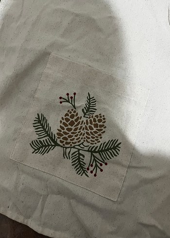 Nakışlı Beyaz Mutfak Önlüğü - Görsel 3