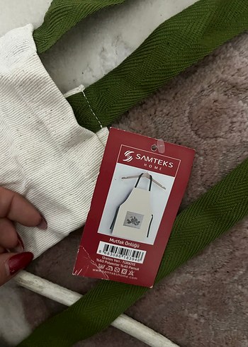 Nakışlı Beyaz Mutfak Önlüğü - Görsel 4