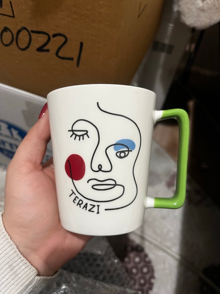 Yeşil Kulplu Terazi Burcu Kupa - Görsel 2