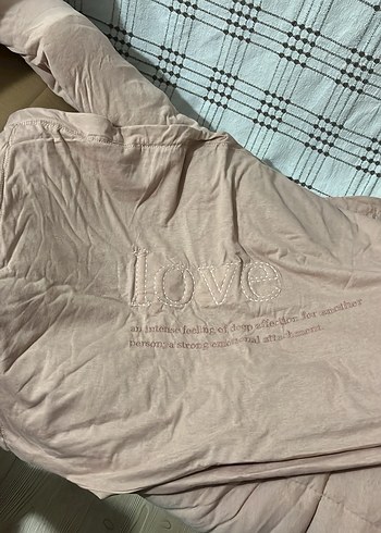 Pastel Pembe Düz Nevresim ve Çarşaf Takımı kendinden yorganlıdır - Görsel 2