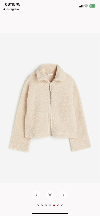 H&M Kadın Peluş Ceket Bej XS