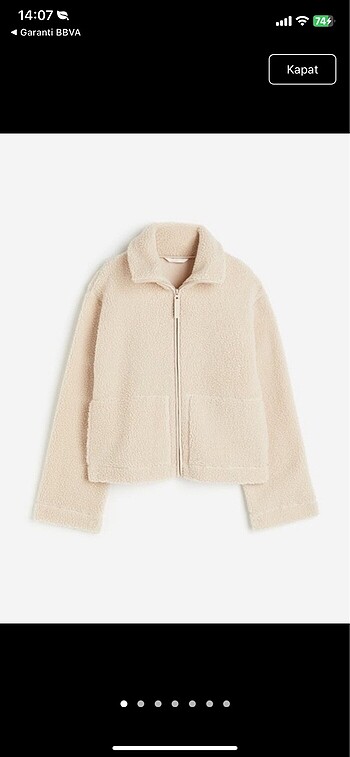 H&M Kadın Peluş İnce ceket XS